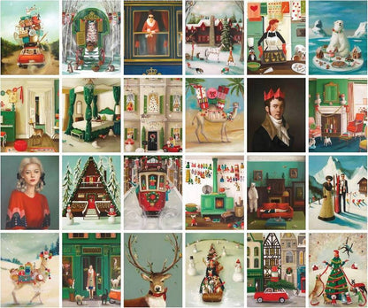 New York Puzzle Company - Janet Hill - Advent Calendar - 24 x 100 Piece