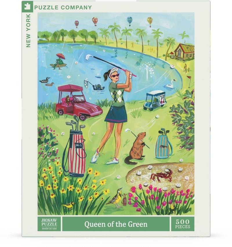 New York Puzzle Company - Queen of the Green - 500 Piece Jigsaw Puzzle