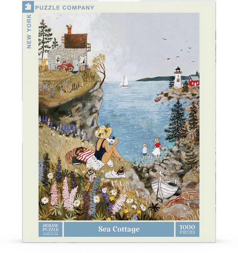 New York Puzzle Company - Sea Cottage - 1000 Piece Jigsaw Puzzle