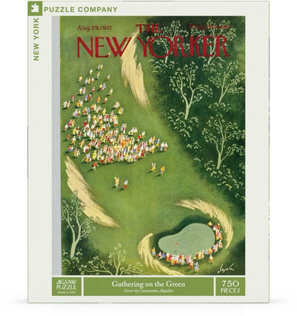 New York Puzzle Company - Gathering on the Green - 750 Piece Jigsaw Puzzle