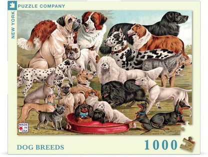 New York Puzzle Company Dog Show, 500-piece jigsaw puzzle box front (image 3)