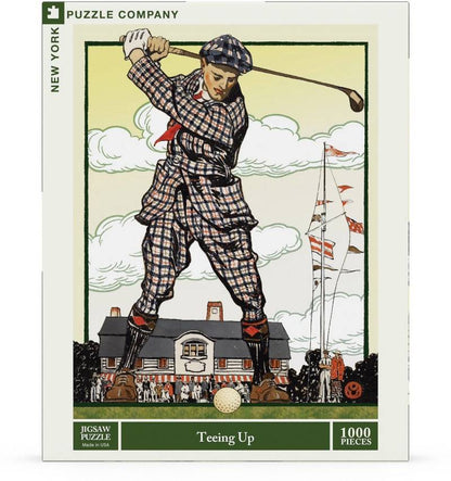 New York Puzzle Company - Teeing up - 1000 Piece Jigsaw Puzzle