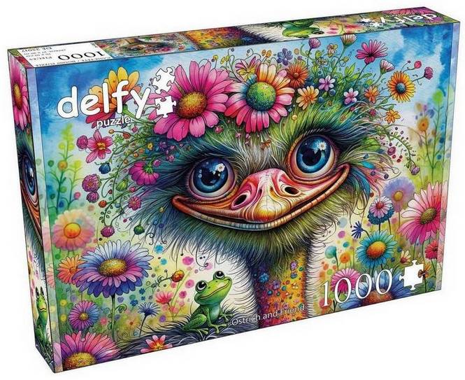 Delfy - Ostrich and Friend - 1000 Piece Jigsaw Puzzle