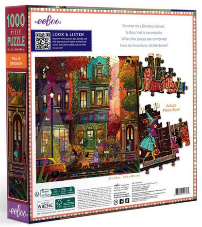 Eeboo - Fall in Brooklyn - 1000 Piece Jigsaw Puzzle