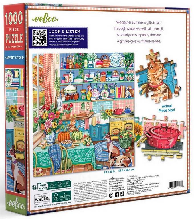 Eeboo - Harvest Kitchen - 1000 Piece Jigsaw Puzzle
