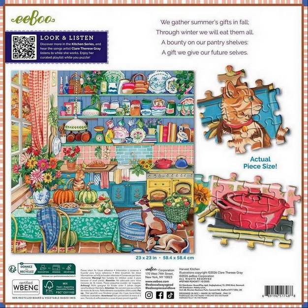 Eeboo - Harvest Kitchen - 1000 Piece Jigsaw Puzzle