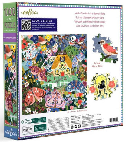 Eeboo - Cottage at Dusk - 1000 Piece Jigsaw Puzzle
