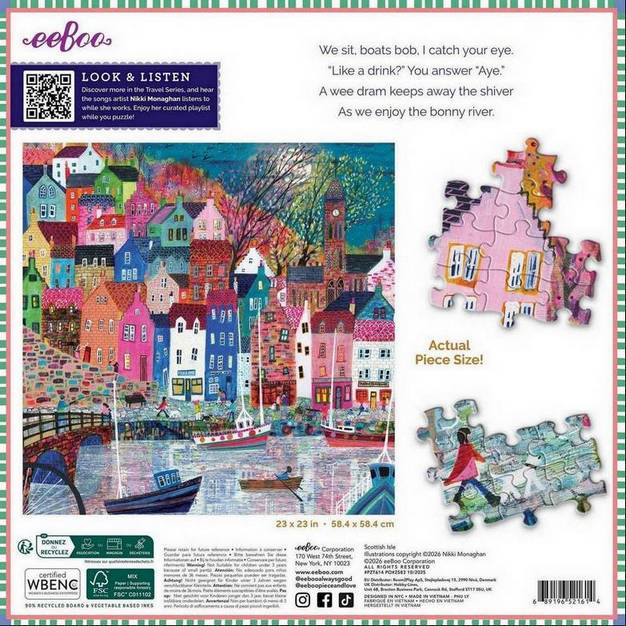 Eeboo - Scottish Isle - 1000 Piece Jigsaw Puzzle