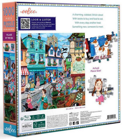 Eeboo - Village by the Sea - 1000 Piece Jigsaw Puzzle