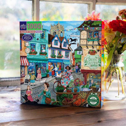 Eeboo - Village by the Sea - 1000 Piece Jigsaw Puzzle