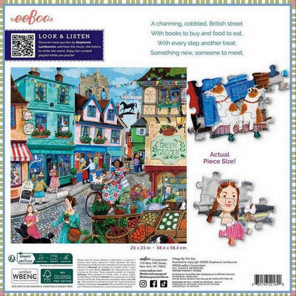 Eeboo - Village by the Sea - 1000 Piece Jigsaw Puzzle