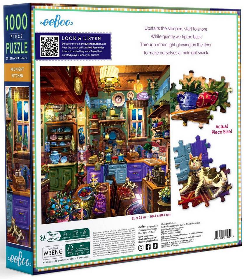 Eeboo - Butterfly Still Life - 1000 Piece Jigsaw Puzzle