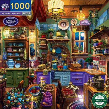 Eeboo - Midnight Kitchen - 1000 Piece Jigsaw Puzzle