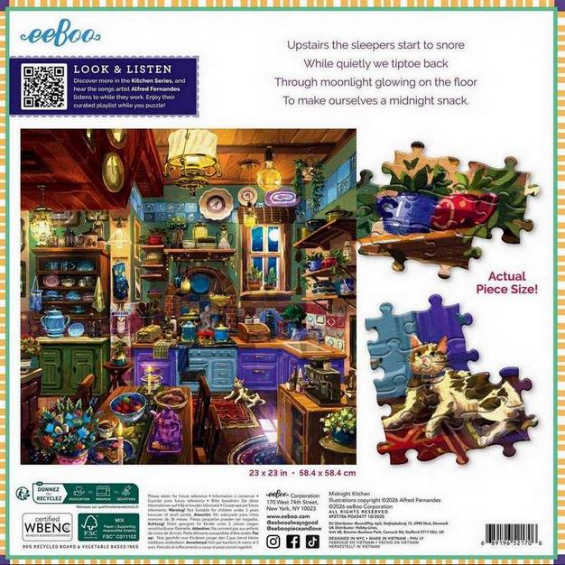 Eeboo - Butterfly Still Life - 1000 Piece Jigsaw Puzzle