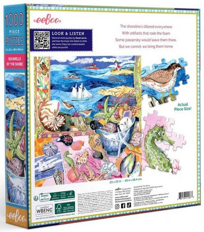 Eeboo - Seashells by the Shore - 1000 Piece Jigsaw Puzzle