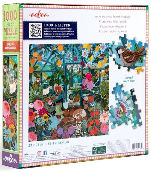 Eeboo - English Greenhouse - 1000 Piece Jigsaw Puzzle