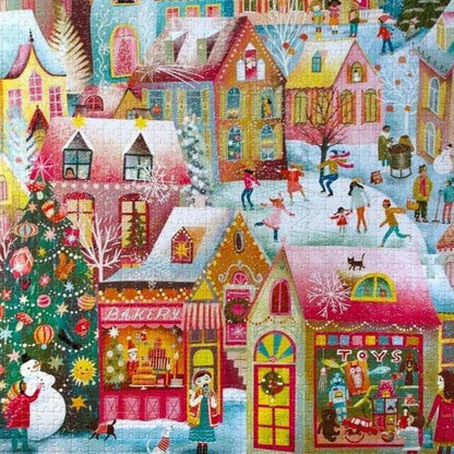 Eeboo - Holiday Village - 1000 Piece Jigsaw Puzzle