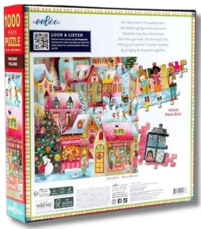 Eeboo - Holiday Village - 1000 Piece Jigsaw Puzzle