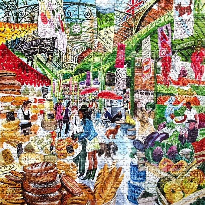 Eeboo London Market 1000 Piece Jigsaw Puzzle The Yorkshire Jigsaw