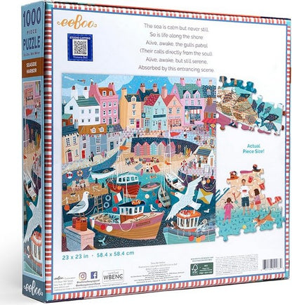 Eeboo - Seaside Harbor - 1000 Piece Jigsaw Puzzle