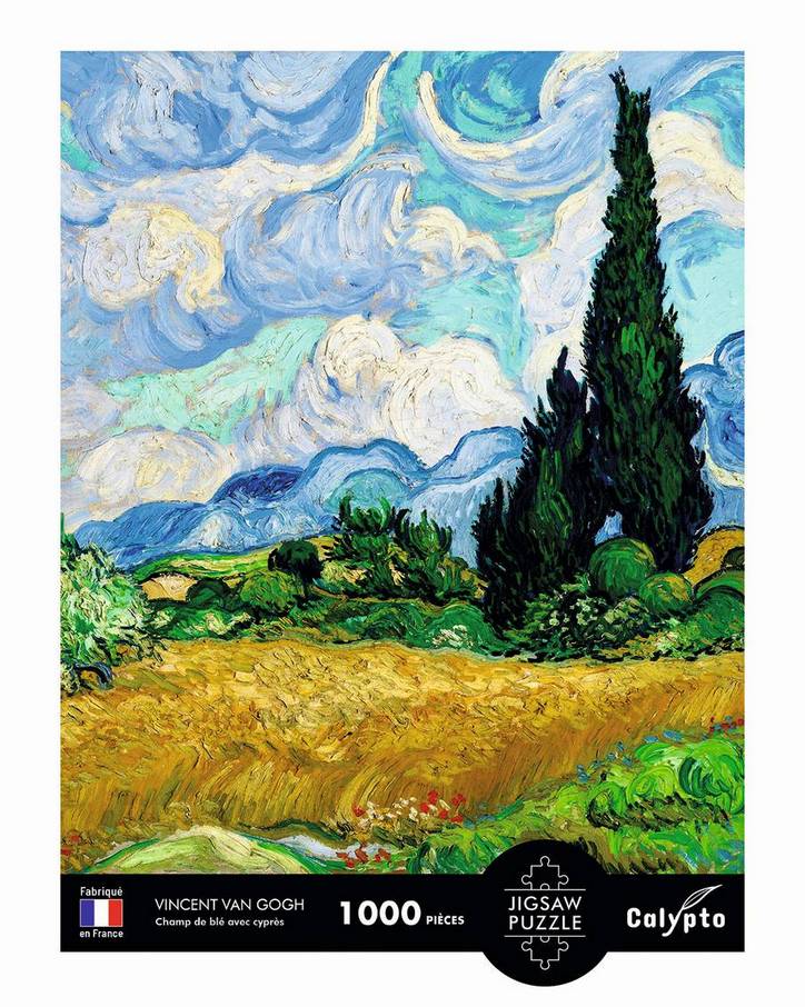 Calypto - Vincent van Gogh - Champ de ble avec Cypres - 1000 Piece Jigsaw Puzzle