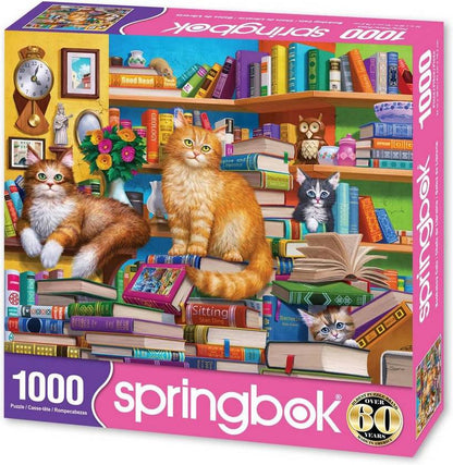 Springbok - Bookshop Cats - 1000 Piece Jigsaw Puzzle