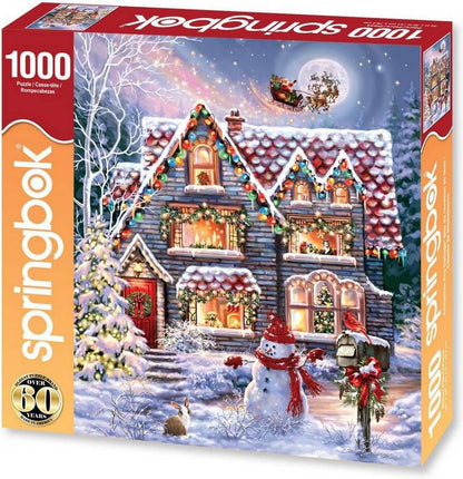 Springbok - Christmas Eve Cottage - 1000 Piece Jigsaw Puzzle