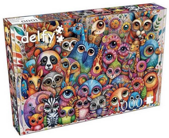 Delfy - Surreal Friendly Group - 1000 Piece Jigsaw Puzzle