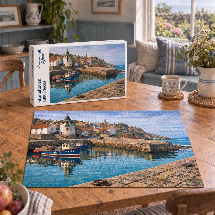 Heritage Jigsaws Stonehaven, 1000-piece jigsaw puzzle lifestyle image