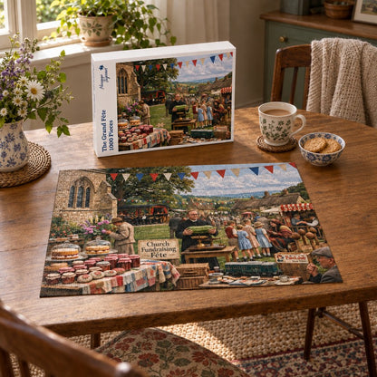 Heritage Jigsaws The Grand Fete, 1000-piece jigsaw puzzle lifestyle image