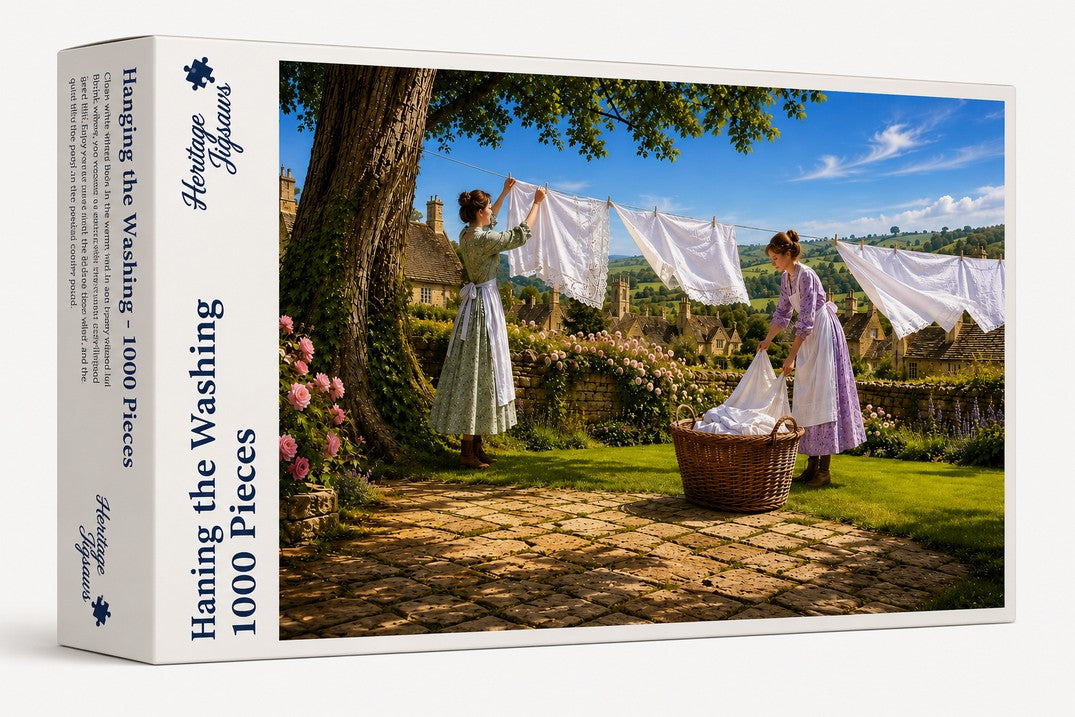 Heritage Jigsaws - Hanging the Washing - 1000 Piece Jigsaw Puzzle