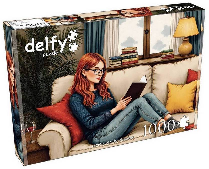 Delfy - Wine, Words, Wonder - 1000 Piece Jigsaw Puzzle