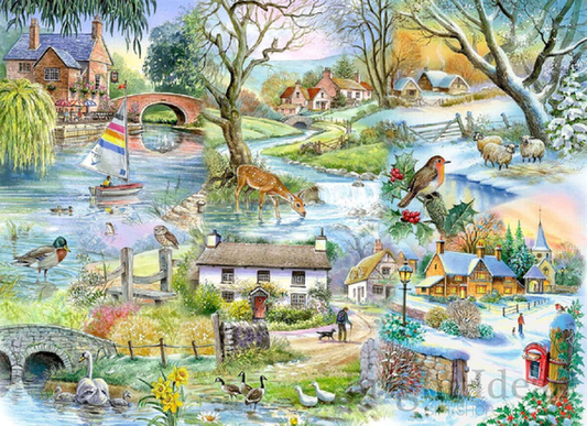 House of Puzzles - All Seasons - 500 Piece Jigsaw Puzzle