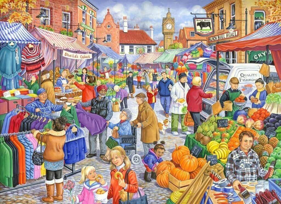House of Puzzles - Market Day - 250XL Piece Jigsaw Puzzle