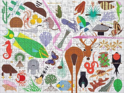 Pomegrante - Charley Harper -Wildlife Wonders - 500 Pieces