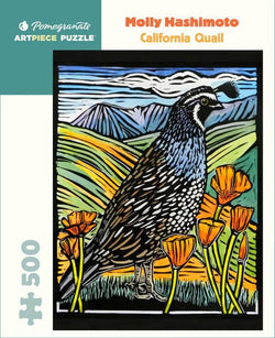 Pomegranate - Molly Hashimoto - California Quail - 500 Piece Jigsaw Puzzle