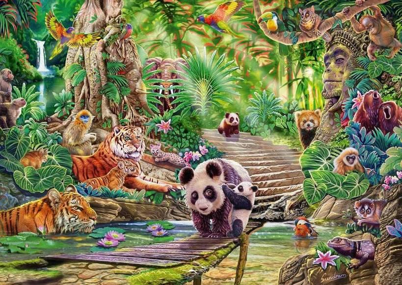 Schmidt - Steve Sundram - Asian Wildlife - 1000 Piece Jigsaw Puzzle