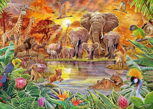 Schmidt - Steve Sundram - African Wildlife - 1000 Piece Jigsaw Puzzle