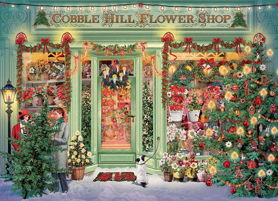 Cobble Hill - Christmas Flower Shop - 1000 Piece Jigsaw Puzzle