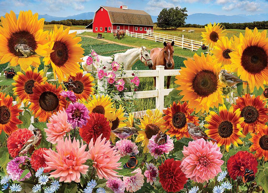 Cobble Hill - Sunflower Farm - 1000 Piece Jigsaw Puzzle