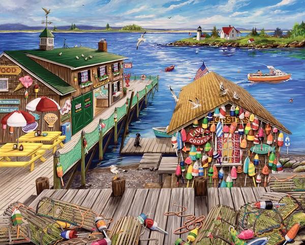 White Mountain - Lobster Pound - 1000 Piece Jigsaw Puzzle