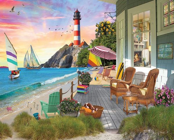 White Mountain - Beach Vacation - 1000 Piece Jigsaw Puzzle