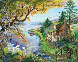 White Mountain - By The Lake - 1000 Piece Jigsaw Puzzle