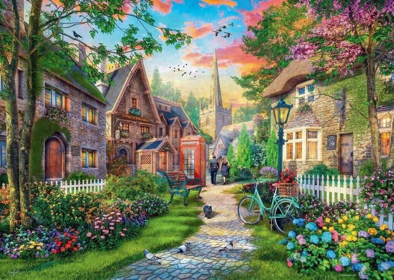 Ravensburger - Down the Lane No 4 Church Lane - 1000 Piece Jigsaw Puzzle