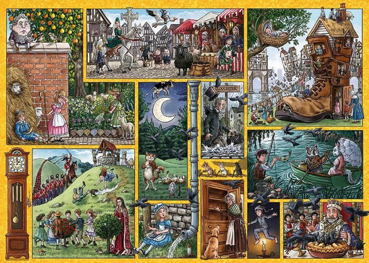 Gibsons - Nursery Rhymes Through Time - 1000 Piece Jigsaw Puzzle