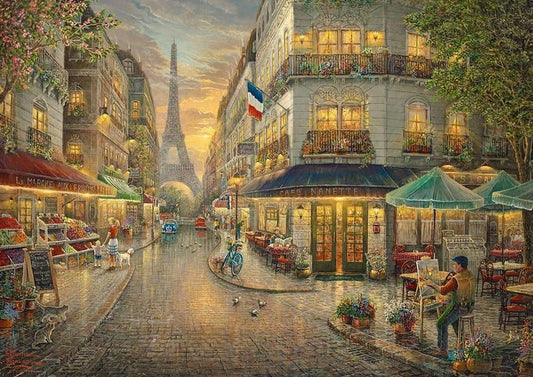 Gibsons - Thomas Kinkade - Paris Café - 1000 Piece Jigsaw Puzzle