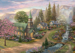 Gibsons - Thomas Kinkade - Sunday Morning Chapel - 1000 Piece Jigsaw Puzzle