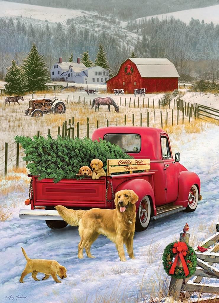 Cobble Hill - Christmas On The Farm - 1000 Piece Jigsaw Puzzle