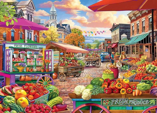 Eurographics - Main Street Market Day - 1000 Piece Jigsaw Puzzle