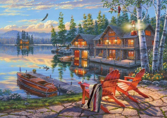 Schmidt - Darrell Bush - The Banks of Loon Lake New York - 1000 Piece Jigsaw Puzzle